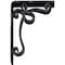 Ekena Millwork Orleans Wrought Iron Bracket, (Triple center brace), Antiqued Pewter 2"W x 5 1/2"D x 8"H BKTM02X05X08TOLAPW - alternate 4